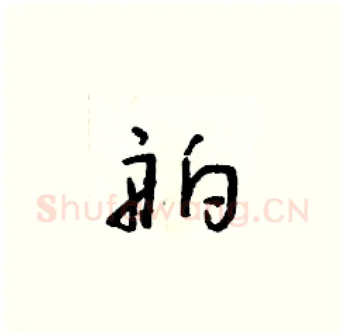 舶硬笔草书写法,摘自朱寿友硬笔书法字帖