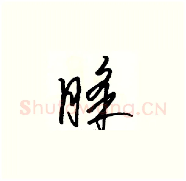 睬硬笔草书写法,摘自骆恒光硬笔书法字帖