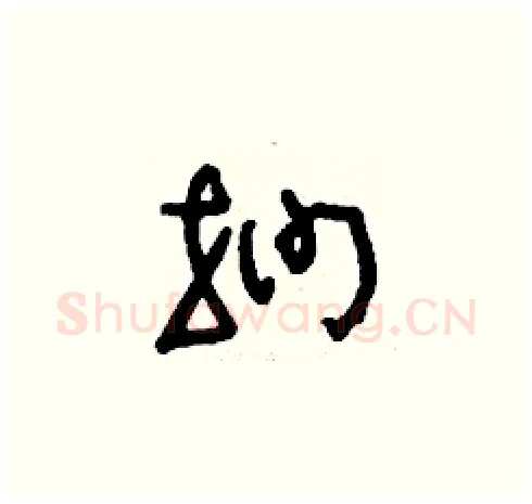 捫硬笔草书写法,摘自刘少英硬笔书法字帖