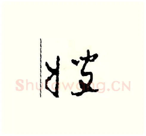 嫂硬笔草书写法,摘自田青刚硬笔书法字帖