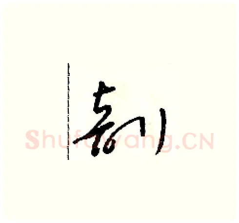 剖硬笔草书写法,摘自朱寿友硬笔书法字帖