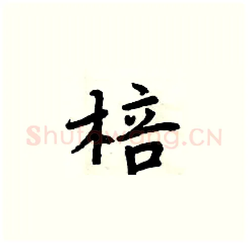 棓硬笔楷书写法,摘自周炳元硬笔书法字帖