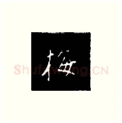 梅硬笔楷书写法,摘自王正良硬笔书法字帖