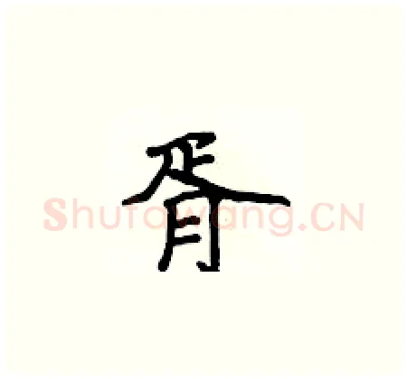 胥硬笔楷书写法,摘自侯登峰硬笔书法字帖