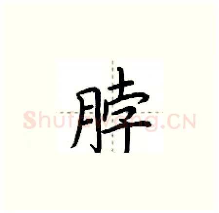 脖硬笔楷书写法,摘自荆霄鹏硬笔书法字帖