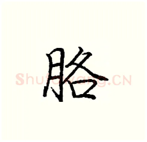 胳硬笔楷书写法,摘自庞中华硬笔书法字帖