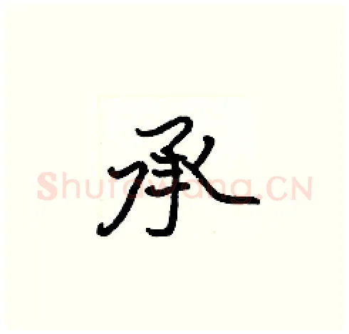 承硬笔楷书写法,摘自张标硬笔书法字帖