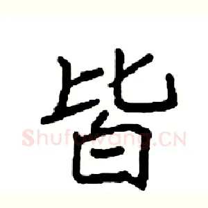 皆