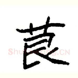 茛