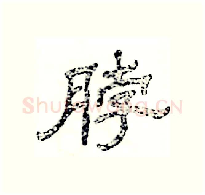 脖硬笔隶书写法,摘自张恒成硬笔书法字帖