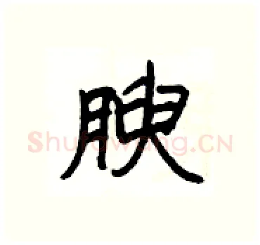 腴硬笔隶书写法,摘自杨为国硬笔书法字帖