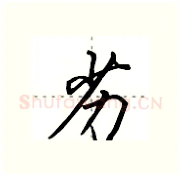 劣硬笔行书写法,摘自田英章硬笔书法字帖