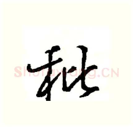 秕硬笔行书写法,摘自王旻硬笔书法字帖