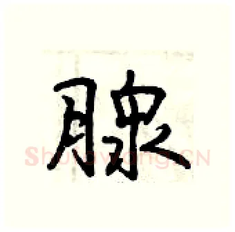 腺硬笔行书写法,摘自曾庆福硬笔书法字帖