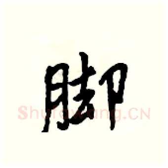 脚硬笔行书写法,摘自吴身元硬笔书法字帖