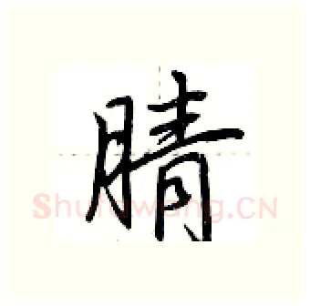腈硬笔行书写法,摘自荆霄鹏硬笔书法字帖