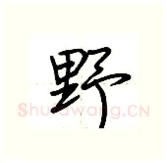 野硬笔行书写法,摘自荆霄鹏硬笔书法字帖