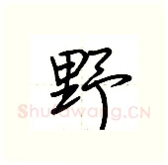 野硬笔行书写法,摘自荆霄鹏硬笔书法字帖