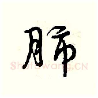 肺硬笔行书写法,摘自曾庆福硬笔书法字帖