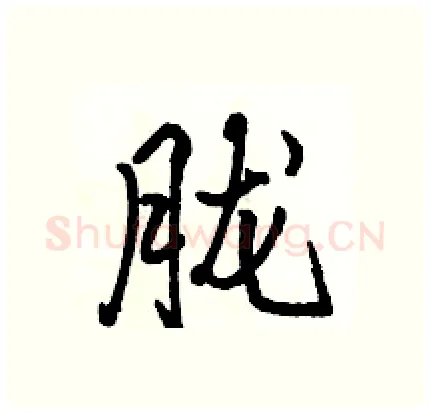 胧硬笔行书写法,摘自骆恒光硬笔书法字帖