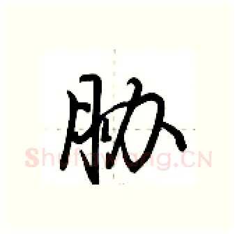 胁硬笔行书写法,摘自荆霄鹏硬笔书法字帖