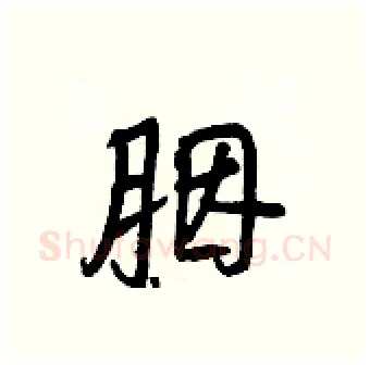 胭硬笔行书写法,摘自王正良硬笔书法字帖