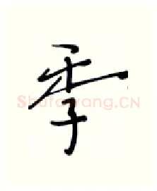 季硬笔行书写法,摘自张秀硬笔书法字帖