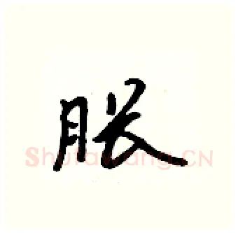 胀硬笔行书写法,摘自吴身元硬笔书法字帖