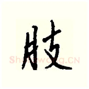 肢硬笔行书写法,摘自钱沛云硬笔书法字帖