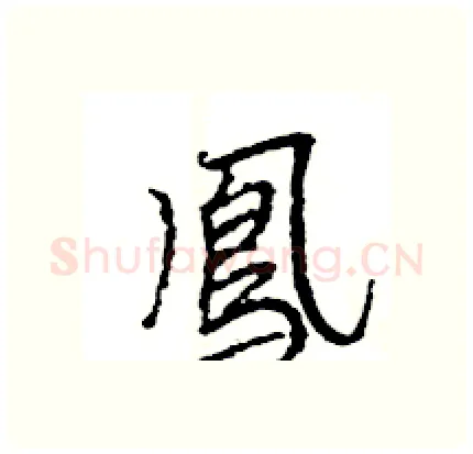 鳯硬笔行书写法,摘自王旻硬笔书法字帖