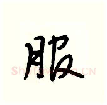 服硬笔行书写法,摘自段相林硬笔书法字帖