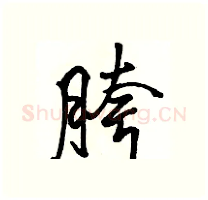 胯硬笔行书写法,摘自骆恒光硬笔书法字帖