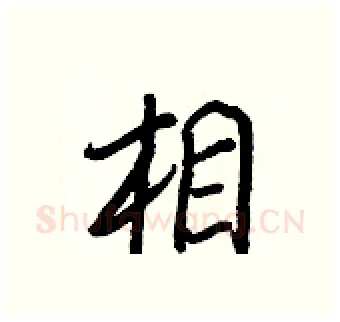 相硬笔行书写法,摘自王正良硬笔书法字帖