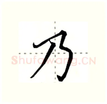 乃硬笔行书写法,摘自田英章硬笔书法字帖