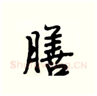 膳硬笔行书写法,摘自段相林硬笔书法字帖