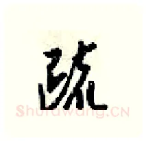 疏硬笔行书写法,摘自梁锦英硬笔书法字帖