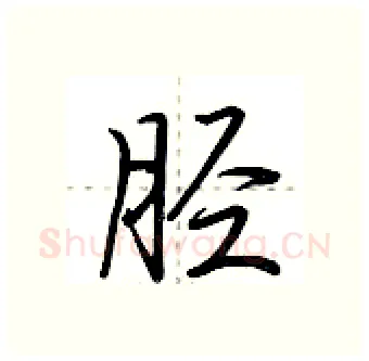 胫硬笔行书写法,摘自荆霄鹏硬笔书法字帖