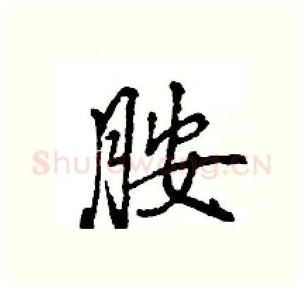 胺硬笔行书写法,摘自王旻硬笔书法字帖