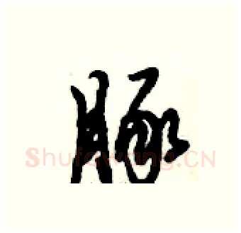 豚硬笔行书写法,摘自倪伟林硬笔书法字帖