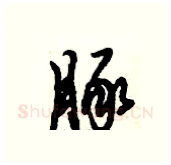 豚硬笔行书写法,摘自倪伟林硬笔书法字帖