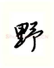 野硬笔行书写法,摘自金泽珊硬笔书法字帖