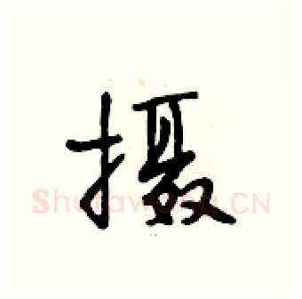 摄硬笔行书写法,摘自段相林硬笔书法字帖