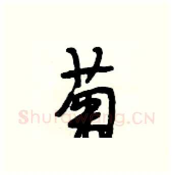 菊硬笔行书写法,摘自段相林硬笔书法字帖