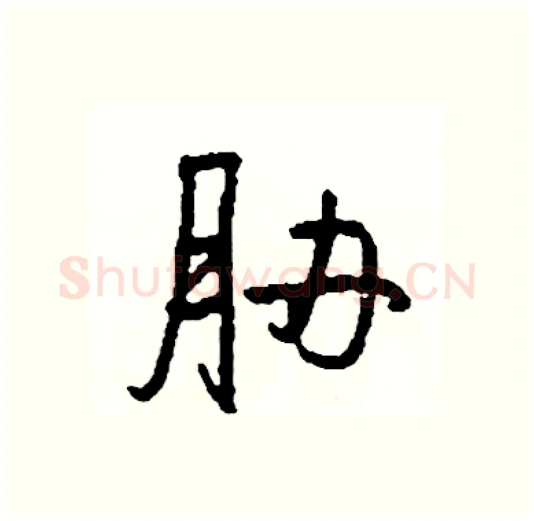 胁硬笔行书写法,摘自司惠国硬笔书法字帖