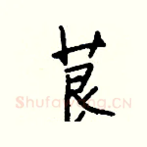 茛