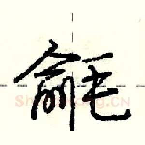 毹