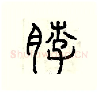 脖硬笔篆书写法,摘自曾庆福硬笔书法字帖