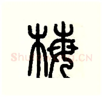 梅硬笔篆书写法,摘自历培坚硬笔书法字帖